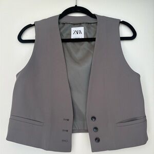 Zara Elegant Gray Vest